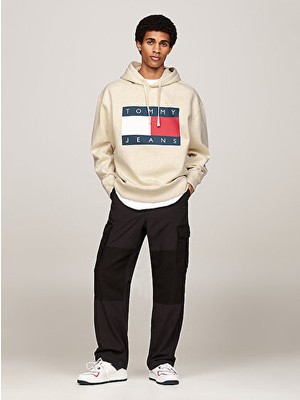 Tommy Hilfiger Tjm Rlx Melange Flag Hoodıe