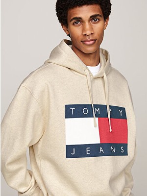 Tommy Hilfiger Tjm Rlx Melange Flag Hoodıe