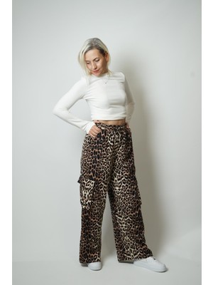 Leopar Cargo Pantolon