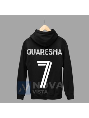 Ricardo Quaresma 7 Numara Sırt Forma Baskılı Unisex Kapüşonlu Fermuarlı Ceket Sweatshirt