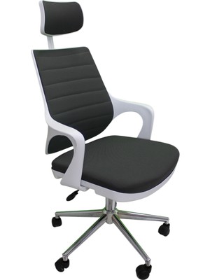 Kaya Ofis Mi x  Plus White-Fabric -(Antrasit) Çalışma Koltuğu Ofis Koltuğu