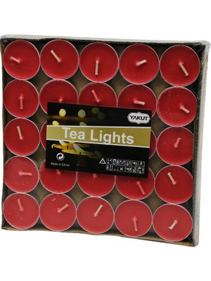 Cexos 50 Parça Kırmızı Tea Light Mum (4767) - CPB5512-1031