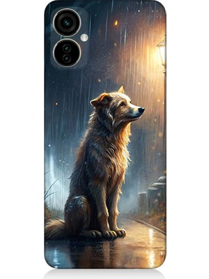 Teknomeg Tecno Spark 9 Pro Uyumlu Yağmurlu Sokak  Desenli Silikon Kılıf