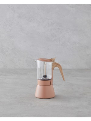 English Home Corazon Paslanmaz Çelik 4 Cup Moka Pot 160 ml Turuncu