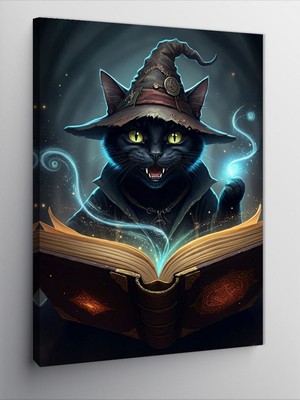 Tablomega Kanvas Tablo Büyücü Kedi