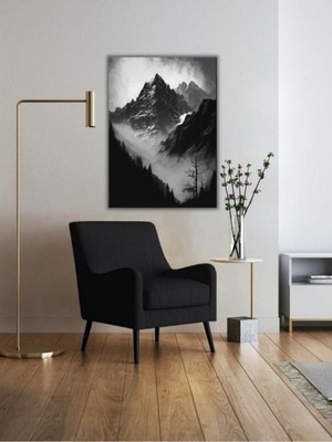 TosbArt Manzara Tablo Salon Oturma Odası Dağlar Dekoratif Dijital Baskı Kanvas Tablo