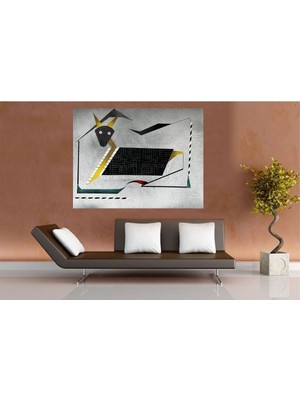 TosbArt Soyut Sanat Grafiti Inatcı Keçi Kanvas Tablo Salon Oturma Odası Ofis Cafe