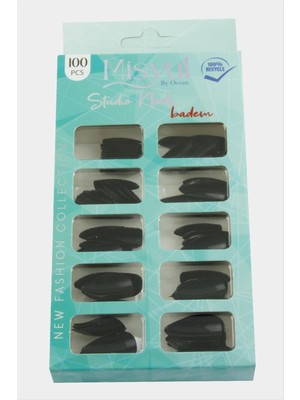 Misyul Badem Parlak Takma Tırnak 100 Adet