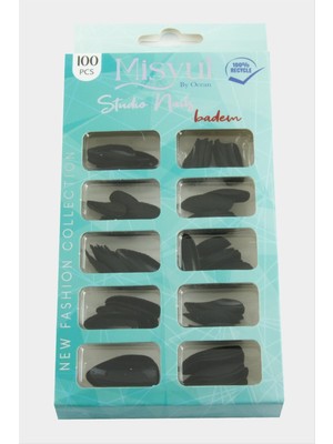 Misyul Badem Mat Takma Tırnak 100 Adet
