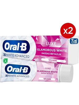 Oral-B pro 3D White Advanced Luxe Glamorous White Diş Macunu 75 ml X2
