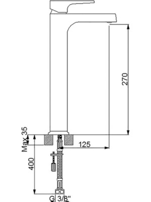 Newarc Aqua Çanak Tipi Lavabo Bataryası Beyaz