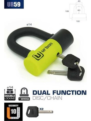 Urban Securıty UR59 U Kilit 14MM