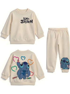 Myada Premium Lilo Stitch Baskılı Alt Üst Çocuk Takım 23261