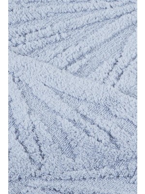 Bluenity Cotton Glass  Pamuklu Ekstra Yumuşak 2'li Banyo Paspas Seti 60X100+50X60 cm - Gri