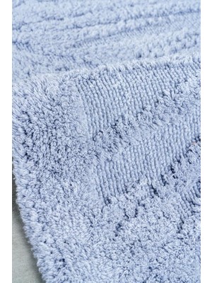 Bluenity Cotton Glass  Pamuklu Ekstra Yumuşak 2'li Banyo Paspas Seti 60X100+50X60 cm - Gri