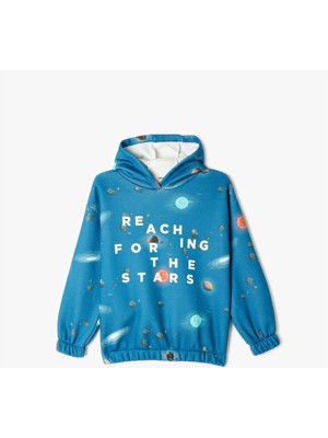Koton 5WKB10396TK 7d0 Lacıvert Desenlı Erkek Cocuk Jersey Sweatshırt