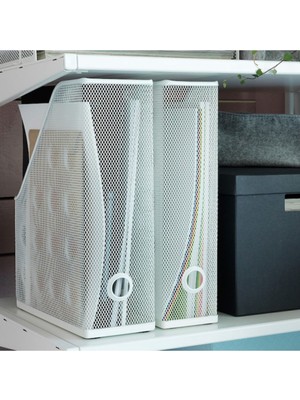Sumu Home Drönjöns Çelik 2'li Set Fileli Kutu Klasör 24x32,5x8,5 cm ve 25,5x32,5x10 cm Renkli Tasarım