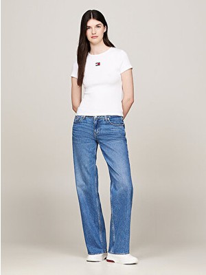 Tommy Hilfiger Kadın Tjw Slim Badge Rib T-Shirt