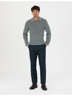 Pierre Cardin Erkek Lacivert Regular Fit Kanvas Pantolon 50278474-VR033