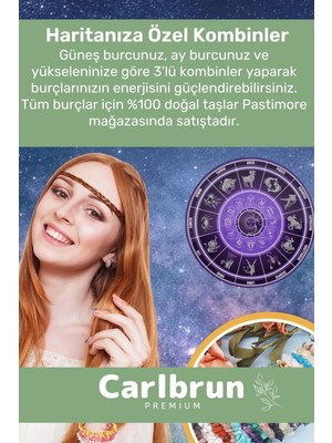 Carlburn Premium Başak Burcu Enerjisini Yükselten Doğal Taş Bileklik Başak Burçları Burç Unisex Bileklik