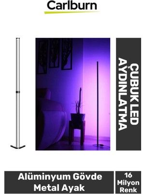 2 Metre USB Giriş Alüminyum Gövde Metal Ayak Rgb Uzaktan Kumandalı Çubuk LED Aydınlatma