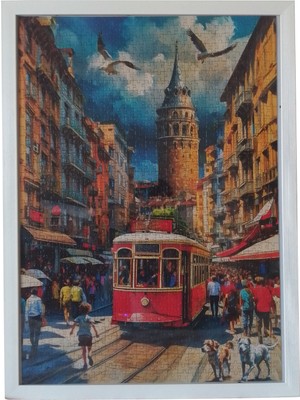 Furya Puzzle Yapboz ve Resim Çerçevesi 50X70CM Beyaz