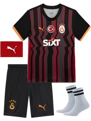 Gâlatâsarâ’y-Victor Osimhen Siyah Özel Tasarım 45 Numara 2024/2025 Sezonu Çocuk Futbol Forması 4’lü Seti