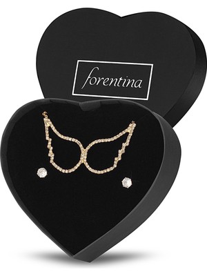 Forentina Melek Kolye Küpe Takı Seti PS2393