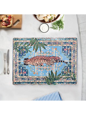 Wugu Tiger Rug Desenli 2'li Amerikan Servis