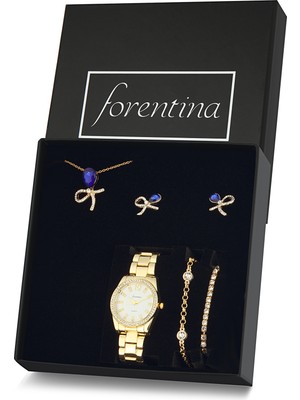 Forentina Kurdela Modeli Takı Set - Saat Kombin Hediye Set PS2359