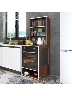 Kenzlife ankastre fırın dolabı ismihan cvz 165*60*56 mutfak raflı
