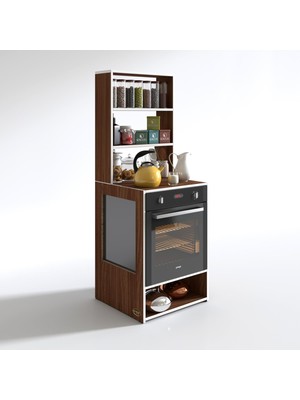 Kenzlife ankastre fırın dolabı ismihan cvz 165*60*56 mutfak raflı
