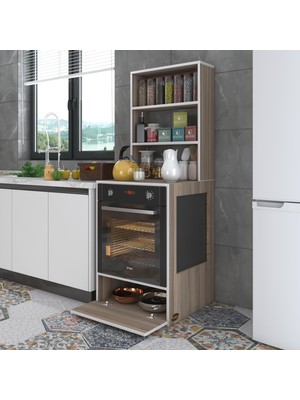 Kenzlife ankastre fırın dolabı hümeyra crd 165*60*56 mutfak kapaklı