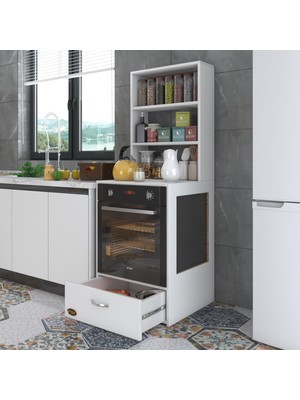 Kenzlife ankastre fırın dolabı gönül byz 165*60*56 mutfak çekmeceli