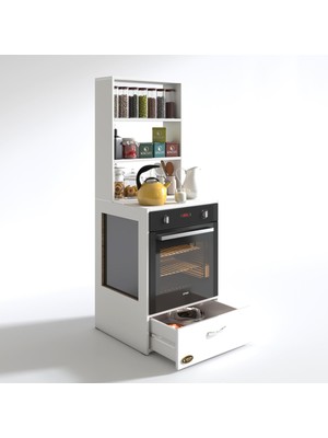 Kenzlife ankastre fırın dolabı gönül byz 165*60*56 mutfak çekmeceli