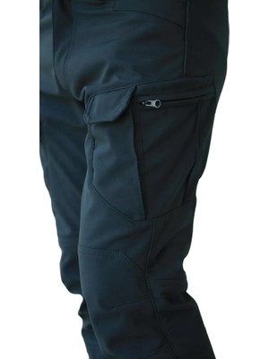 Erkek Softshell Kışlık Taktik Outdoor Komando Cepli Içi Şardonlu Rüzgar ve Su Geçirmez Pantolon