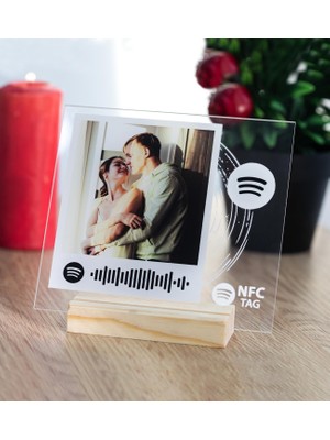Giftmoda Özelleştirelebilir Fotoğraflı Akıllı NFC Spotify Plak