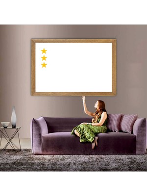 Lioncraft Ak Hun Imparatorluğu Devleti Bayrağı  Tablo, Çerçeveli Cam Tablo 30 x 45 cm