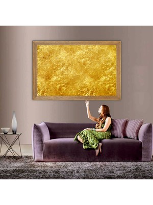 Lioncraft Mermer Desenli Tablo, Çerçeveli Cam Tablo 30 x 45 cm