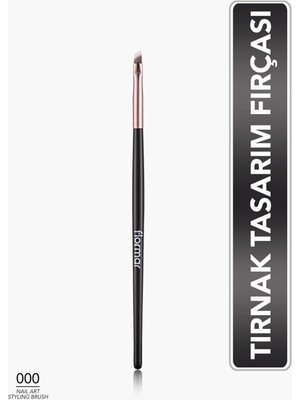 Flormar Kesik Uçlu Düz Nail Art Tırnak Fırçası - Nail Art Styling Brush - 023 - 8690604597888