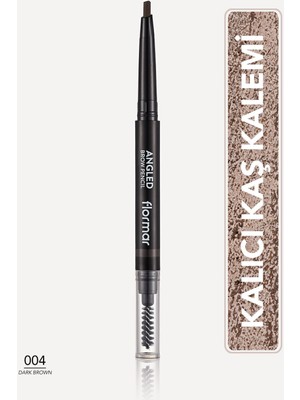 Flormar Angled Asansörlü Kaş Kalemi 004 Dark Brown Doğal Görünüm Veren Kesik Uçlu Özellik