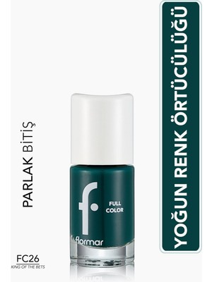 Flormar Full Color Yoğun Pigmentli Parlak Oje (FC26 King Of The Bets) 8690604310623