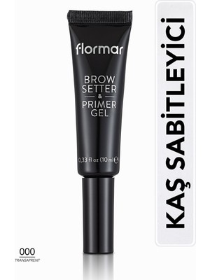Flormar Sabitleyici Ve Renk Koruyucu Şeffaf Kaş Bazı - Brow Setter & Primer Gel - 8682536034814