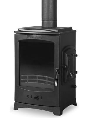 Flame Stove FS-201YK Lodi Yan Kapak Tek Camlı Yan Kapaklı (Füme) Döküm Soba
