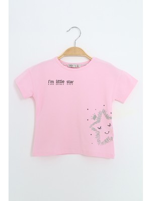 Toontoy Kız Çocuk Baskılı Tişört