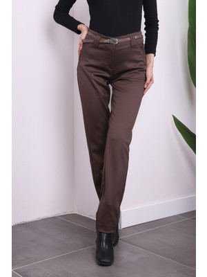 Kahverengi Kalem Kumaş Pantolon