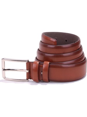 Dagoster DMK26-302 Taba 3,5 cm Suni Deri Erkek Kemer