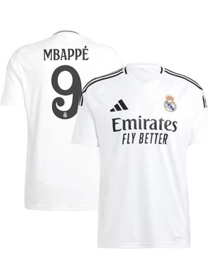 Real Madrid Mbappe 24/25 Sezon 9 Numara Beyaz  Çocuk Alt-Üst Forma Takımı 4'lü Set Çorap+Bileklik