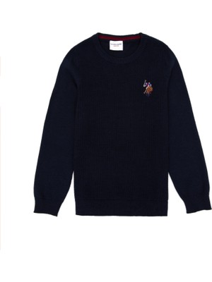 U.S. Polo Assn. Erkek Çocuk Lacivert Basic Bisiklet Yaka Kazak 50288890-VR033
