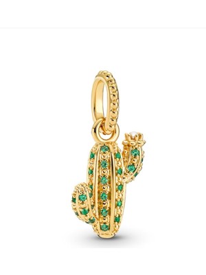 Hector Co Jewellery Işıltılı Çöl Kaktüsü Charm S925 Ayar Gümüş